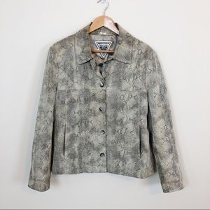 Vtg J. Percy for Marvin Richards Leather Python